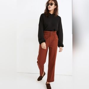 Madewell High_Waisted Paper Bag Tapered Pants Size 2
